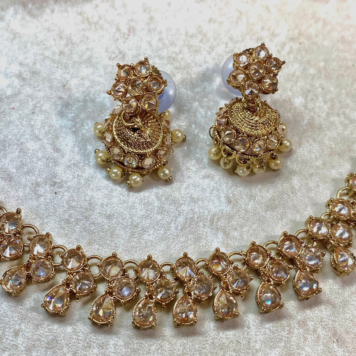 Slim Simple Necklace and Earrings