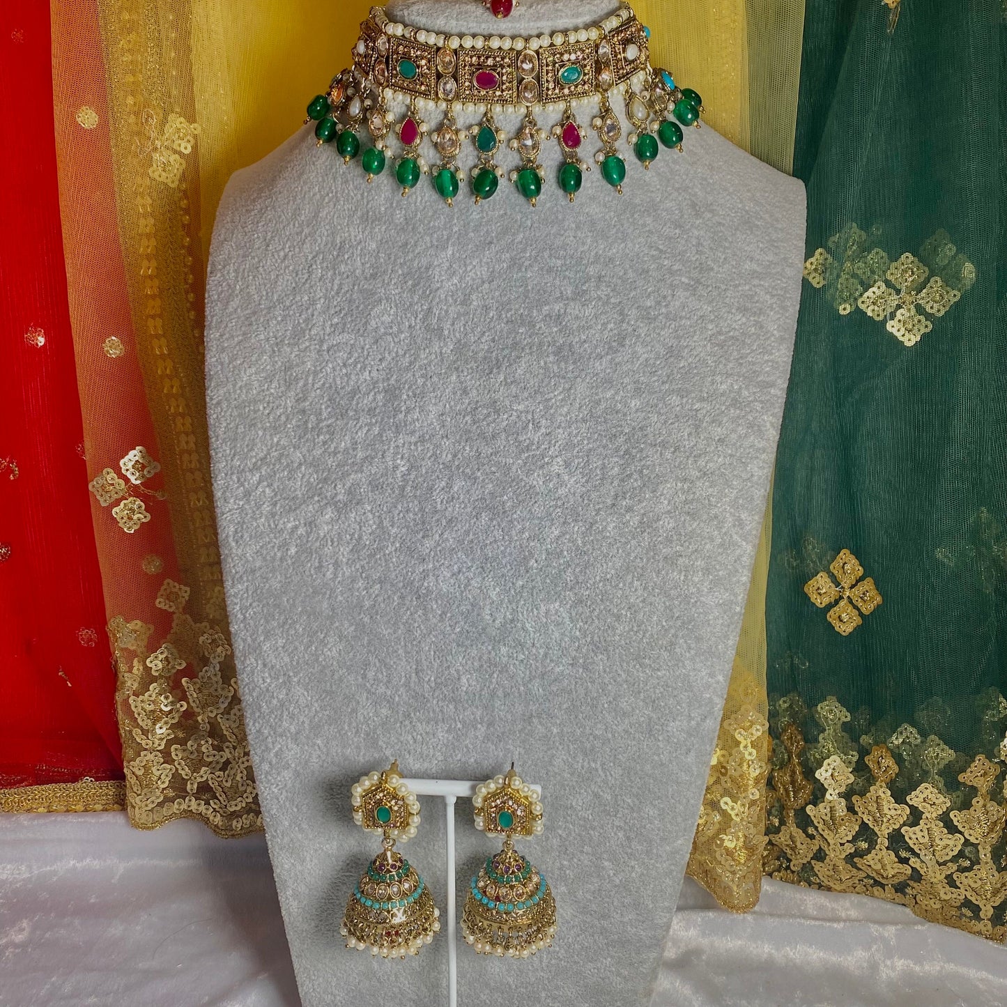 Multicolour Indian Choker Set
