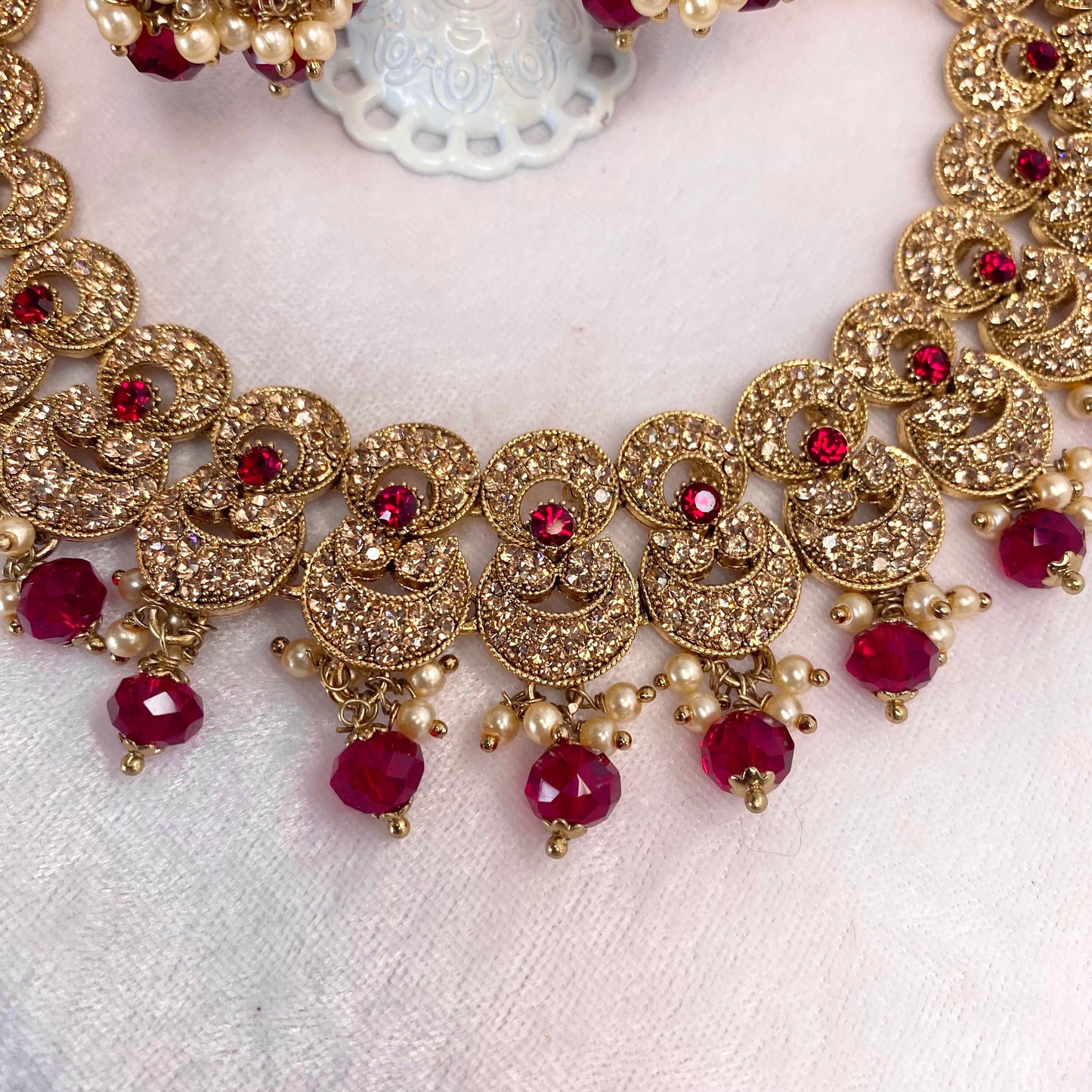 Maroon Necklace Set