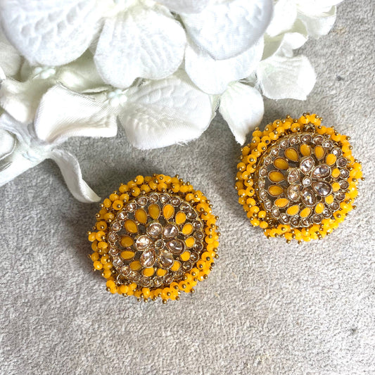 Crystal oversized Earrings tops/Earring studs/Fashion Jewellery/ Gift for Women/Indian/Pakistani style