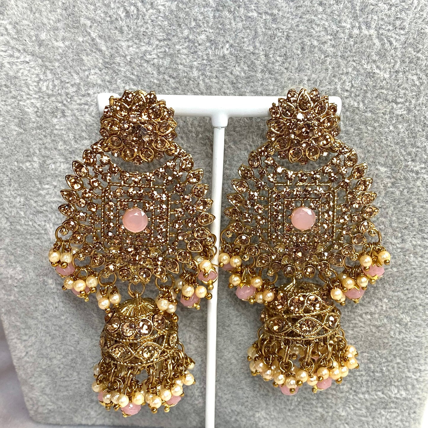 Pink & golden choker set