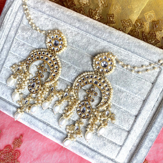 Pearl large earrings