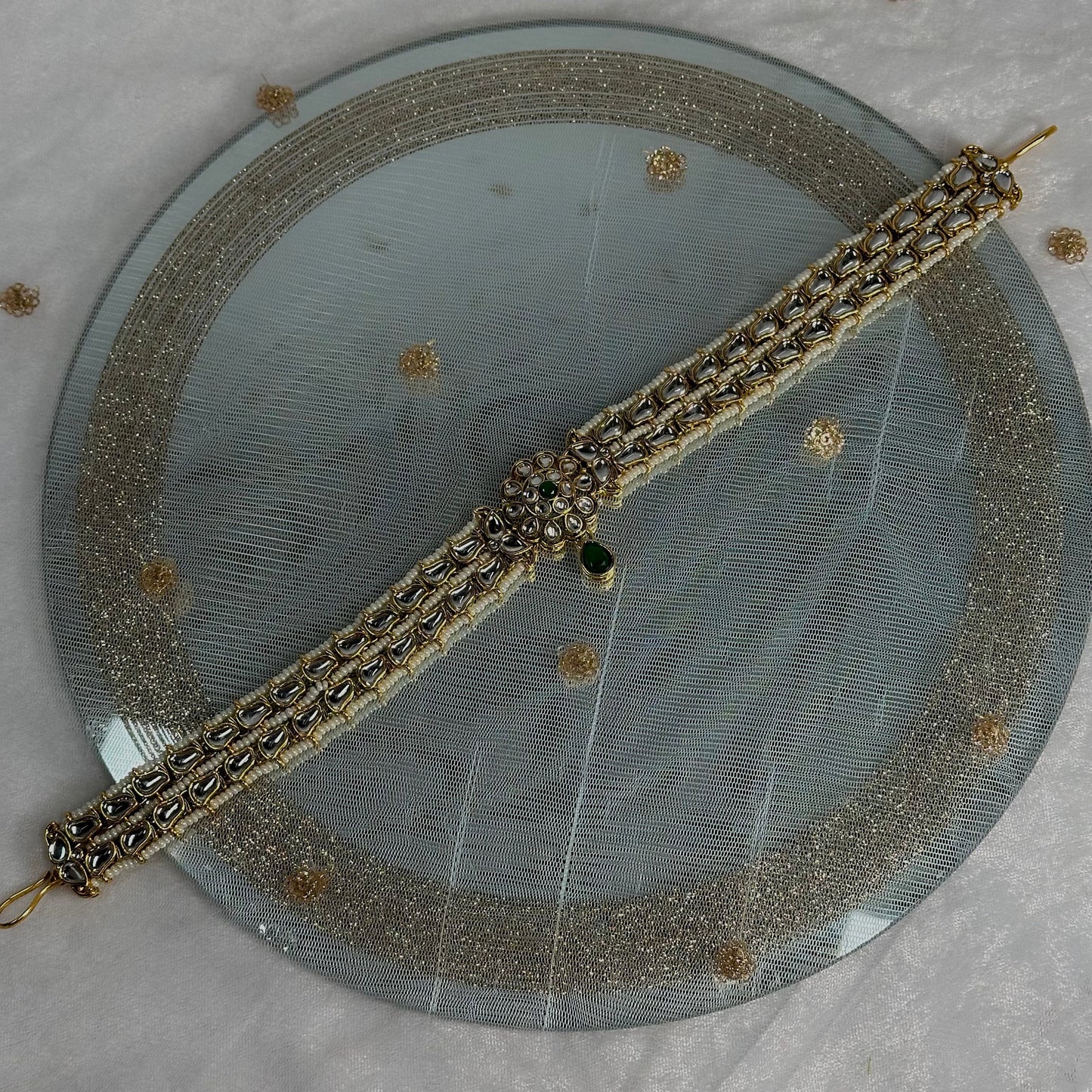 Kundan Headband /Indian/Pakistani/Fashion Jewellery/ Bridal Forehead Jewellery Headpiece/Bollywood /phoolpatti