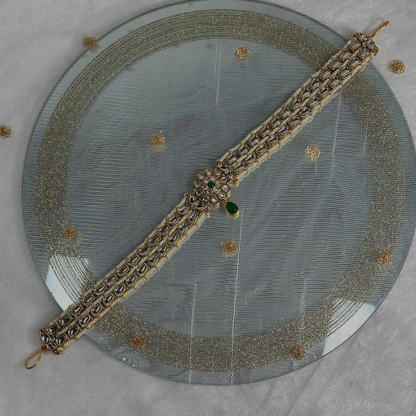 Kundan Headband /Indian/Pakistani/Fashion Jewellery/ Bridal Forehead Jewellery Headpiece/Bollywood /phoolpatti