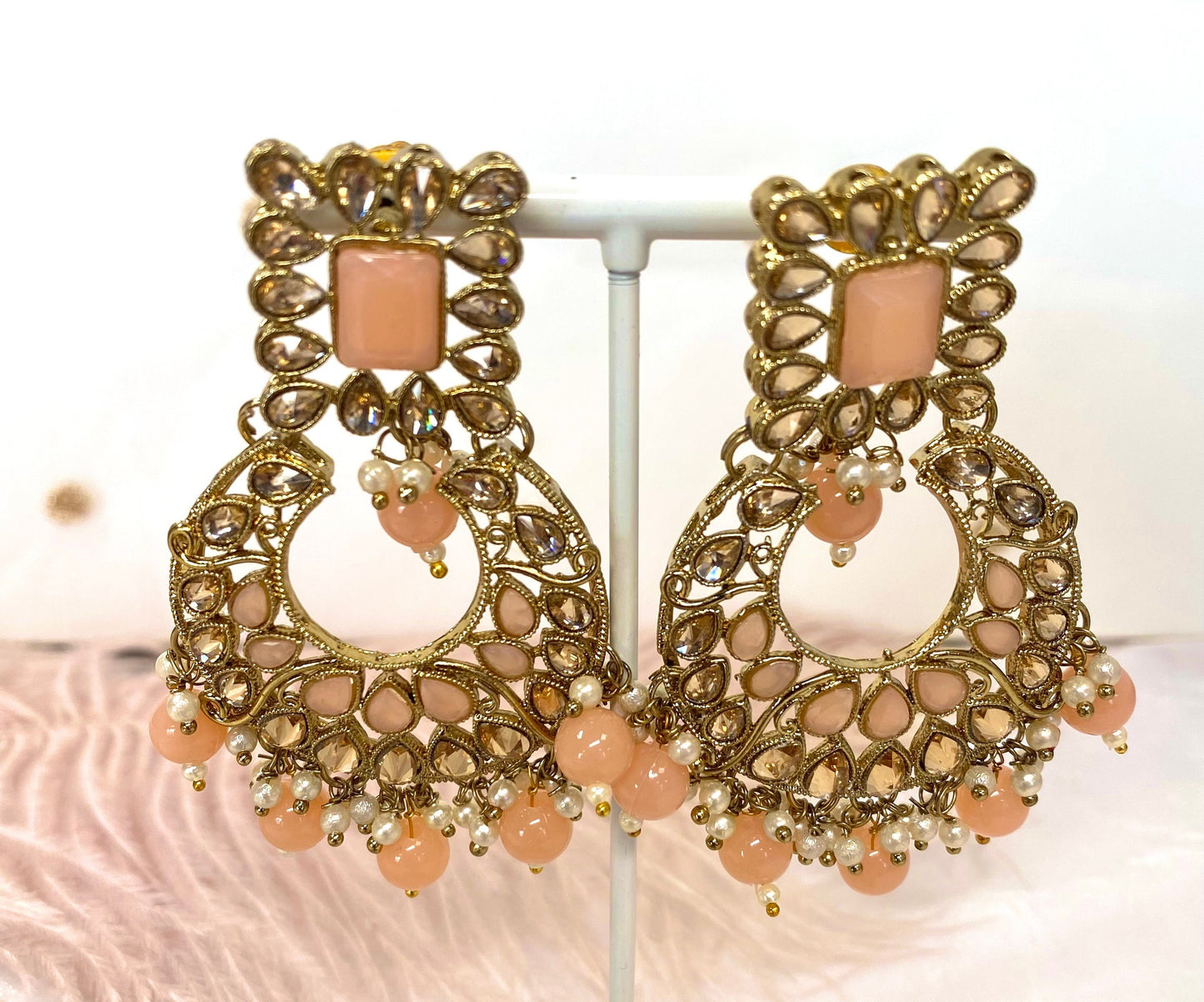 Chunky Bridal Champagne Choker Set Indian/ Pakistani Style/ Wedding/ Fashion Jewellery/ Necklace set