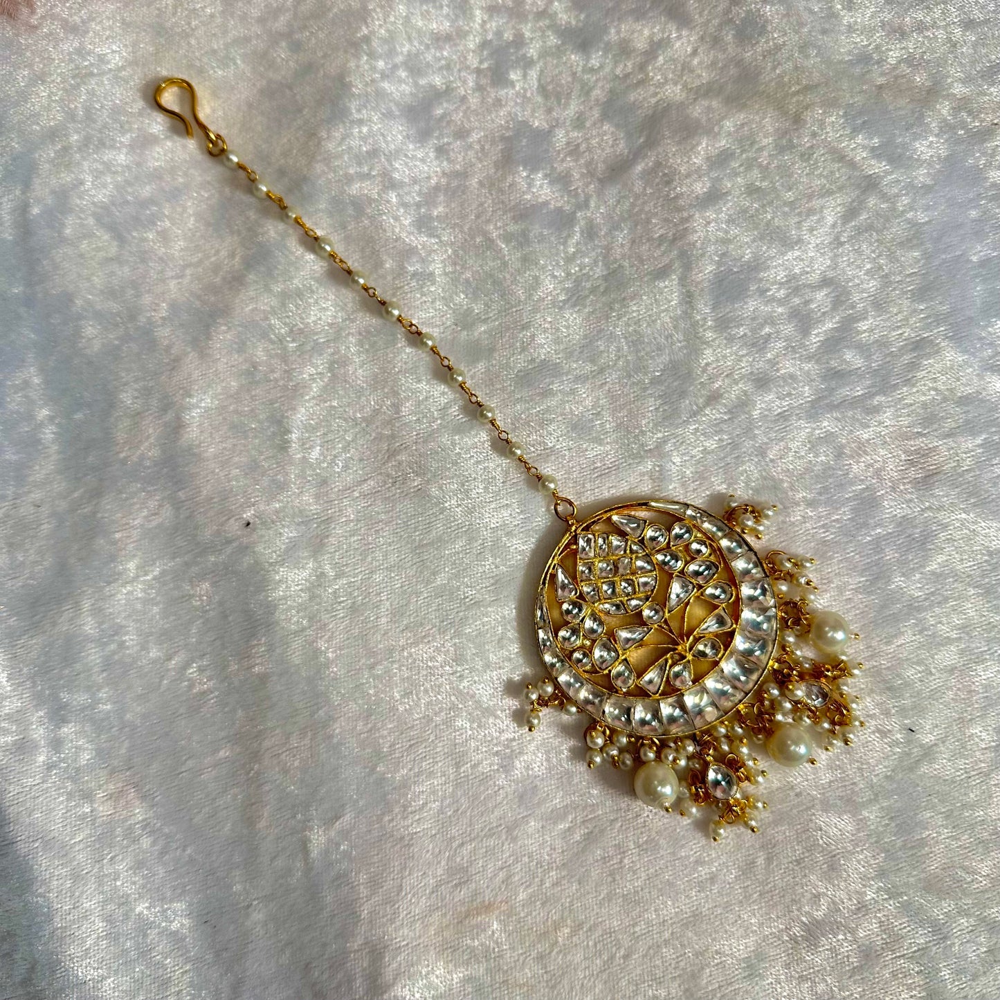 Faux Kundan Necklace and Tikka/ Unique Style/ Indian/ Pakistani/Fashion Jewellery/ Gift for Women