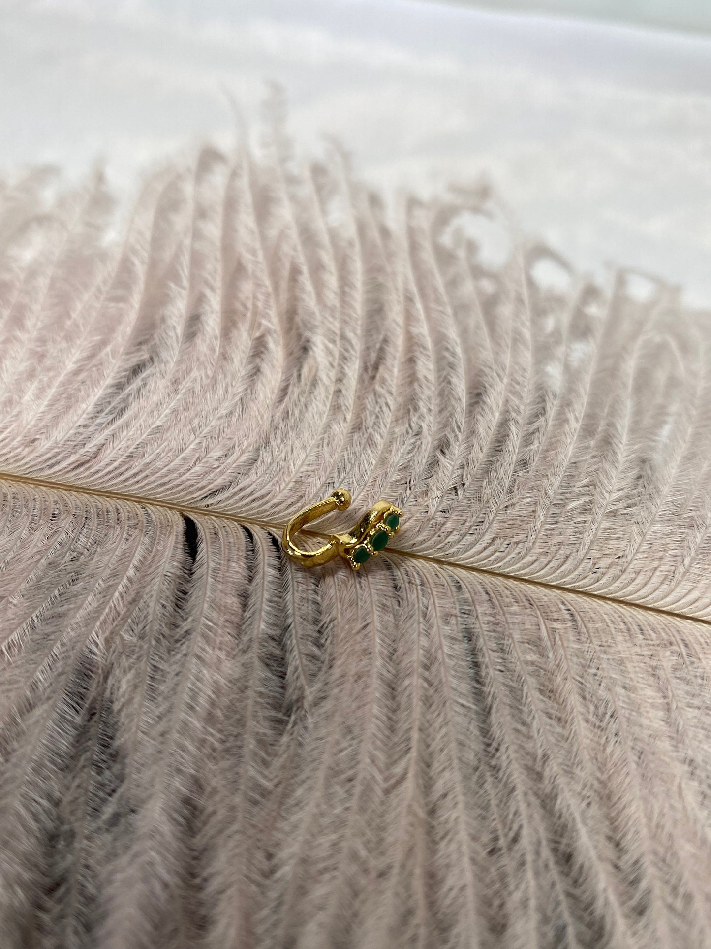 Non-Piercing Nose Ring - Green/ Fashion Jewellery/ Gift for Women/Indian/Pakistani style/Nath /Indian Nose Jewellery