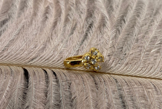 Small Golden Nose Ring - Non-Piercing/ Fashion Jewellery/ Gift for Women/Indian/Pakistani style/Nath /Indian Nose Jewellery