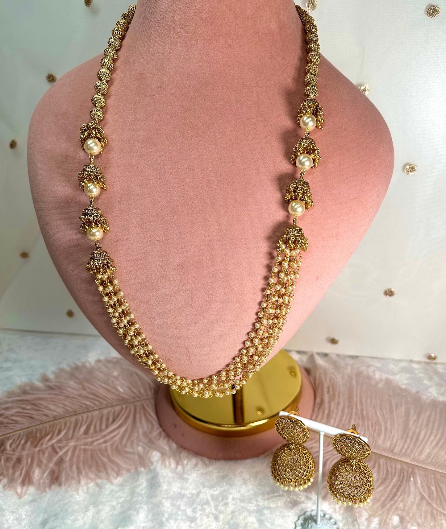 Long Bright Gold Necklace