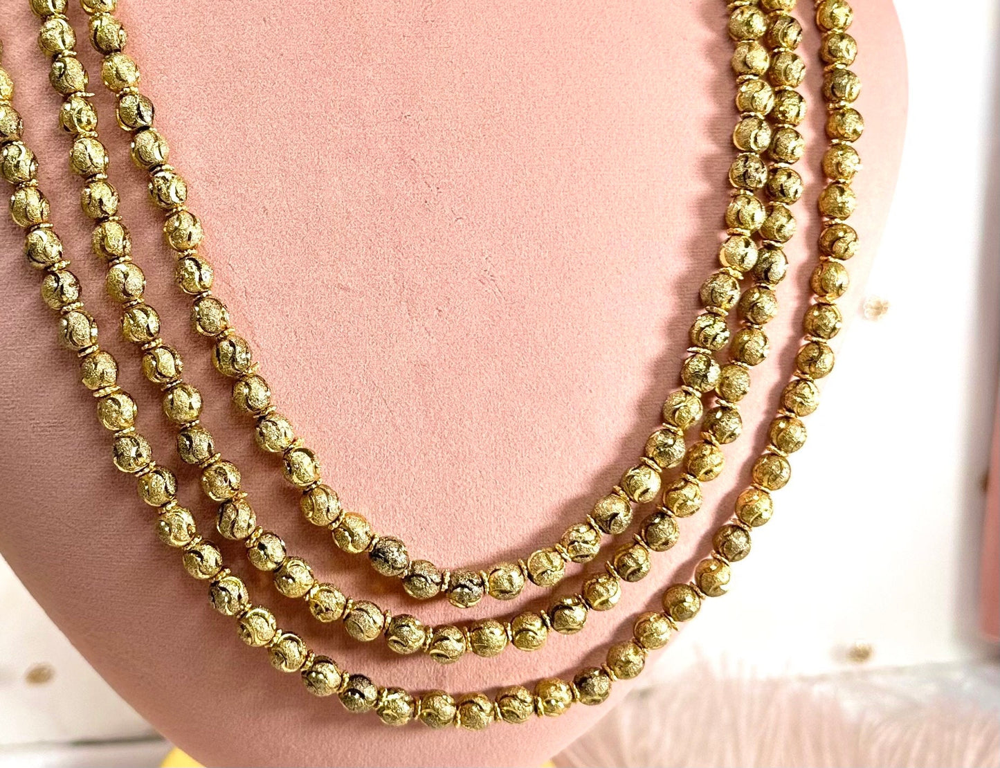 Long Gold Necklace/Long Mala/ Haar/ Unique Style/ Indian/ Pakistani/Fashion Jewellery/ Gift for Women