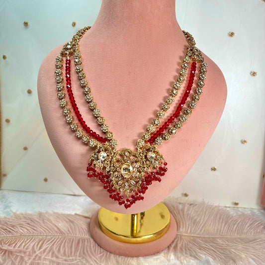 Maroon Bridal Mala (Slightly Imperfect)