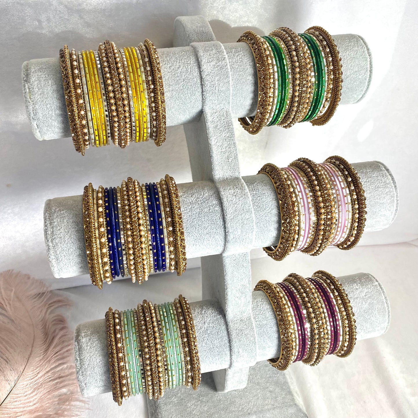 Small Yellow Bangle Set/Indian/ Pakistani/Jewelley/ Fashion Bracelet