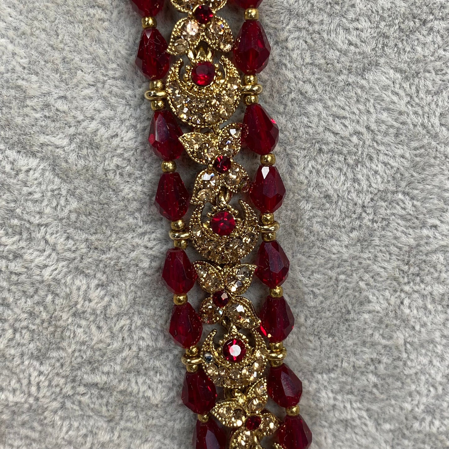 Maroon Bridal Mala Set (Slightly Imperfect)