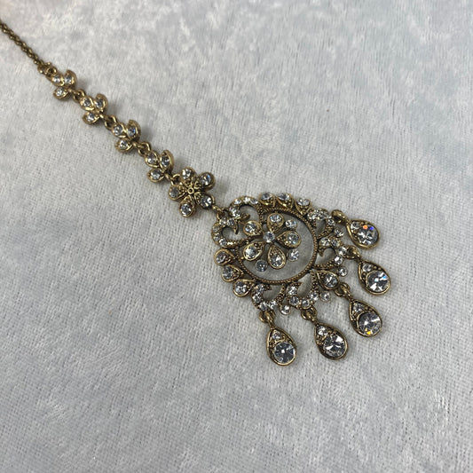 Clear Medium Tikka/ Tikli/ Indian/ Pakistani Fashion Jewellery/ Maang Tikkas