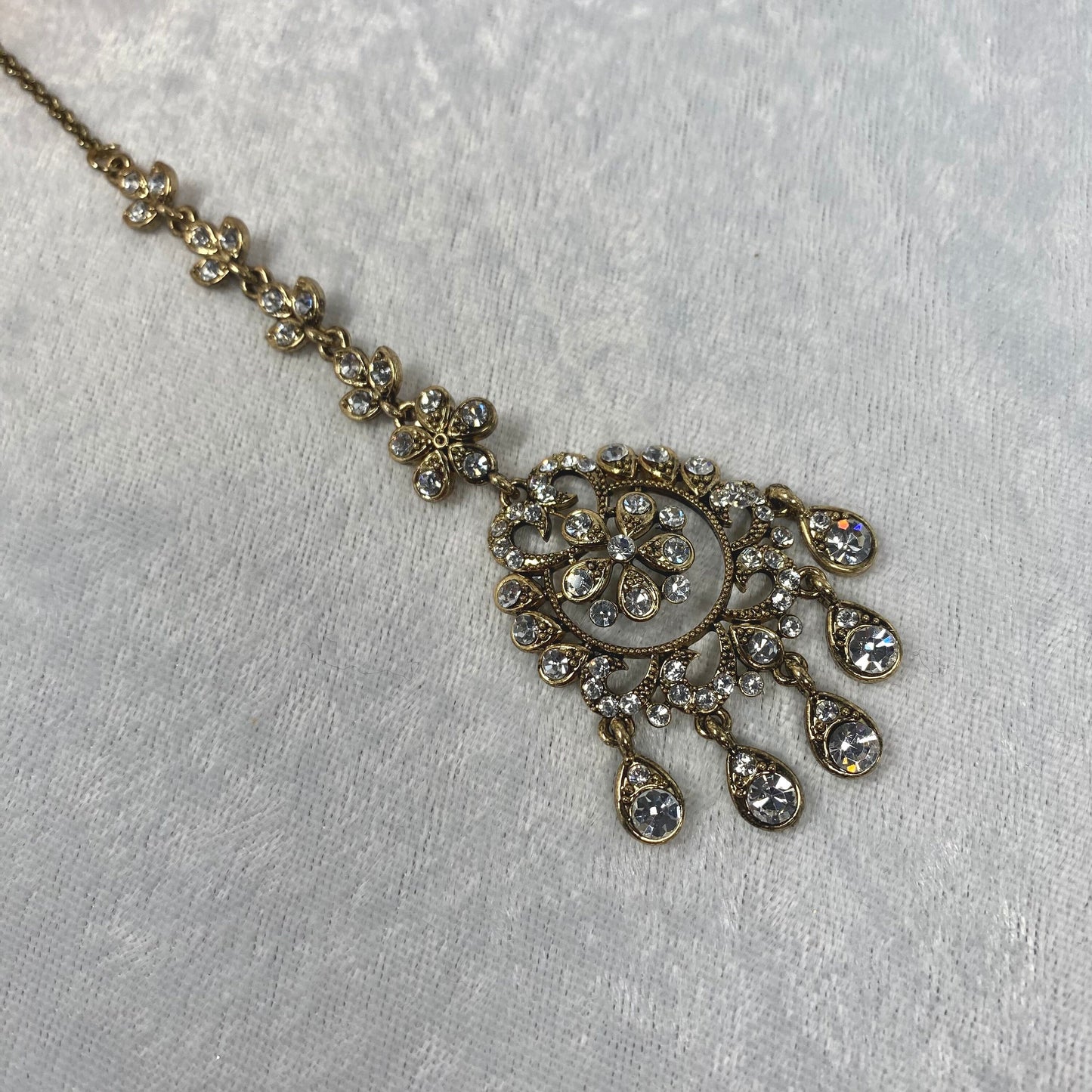 Clear Medium Tikka/ Tikli/ Indian/ Pakistani Fashion Jewellery/ Maang Tikkas