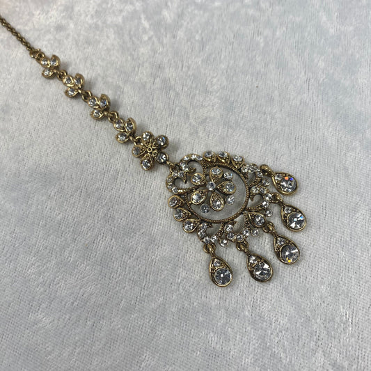 Clear Medium Tikka/ Tikli/ Indian/ Pakistani Fashion Jewellery/ Maang Tikkas