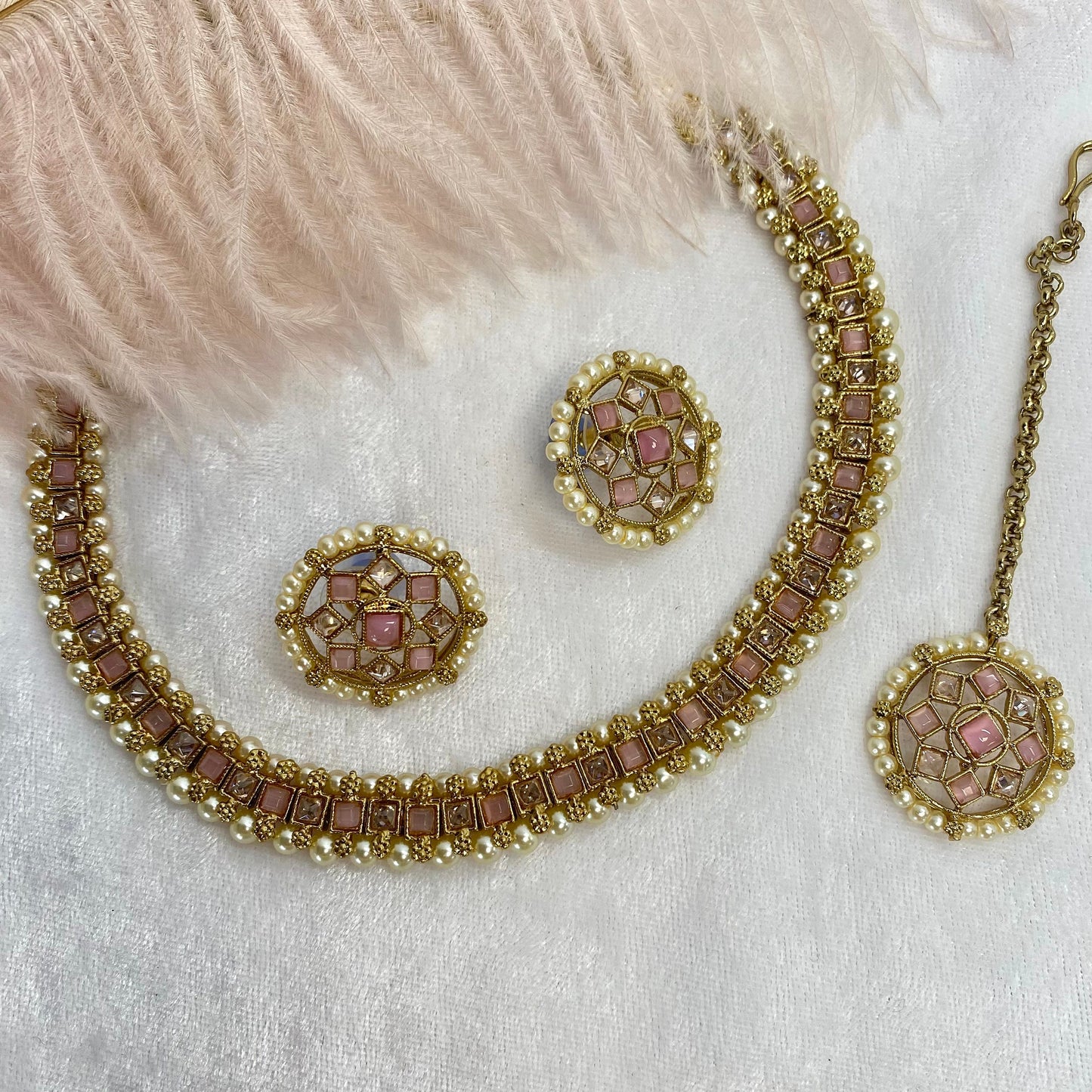 Pink Necklace Set
