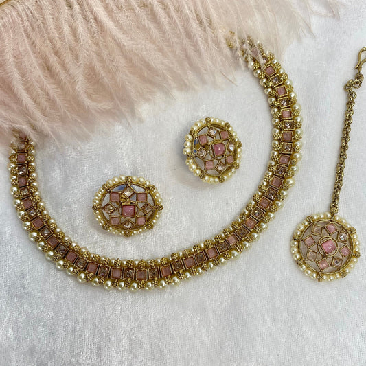 Pink Necklace Set