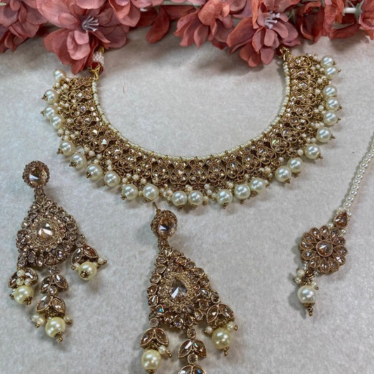 Champagne Necklace Set