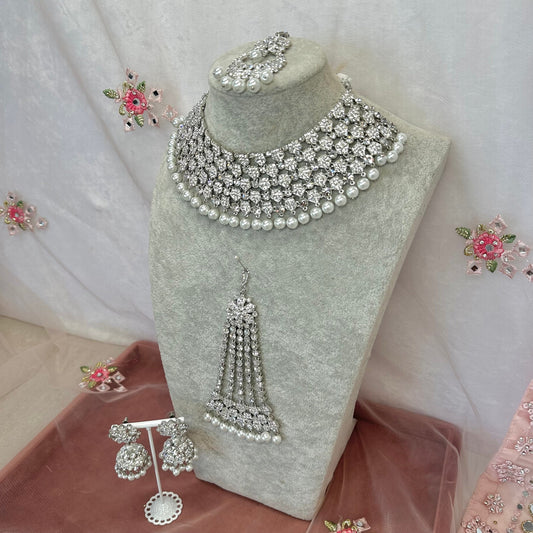 Silver Bridal Set - Pearl