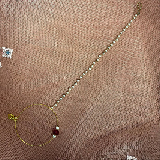 Clip on Nose Ring - Maroon