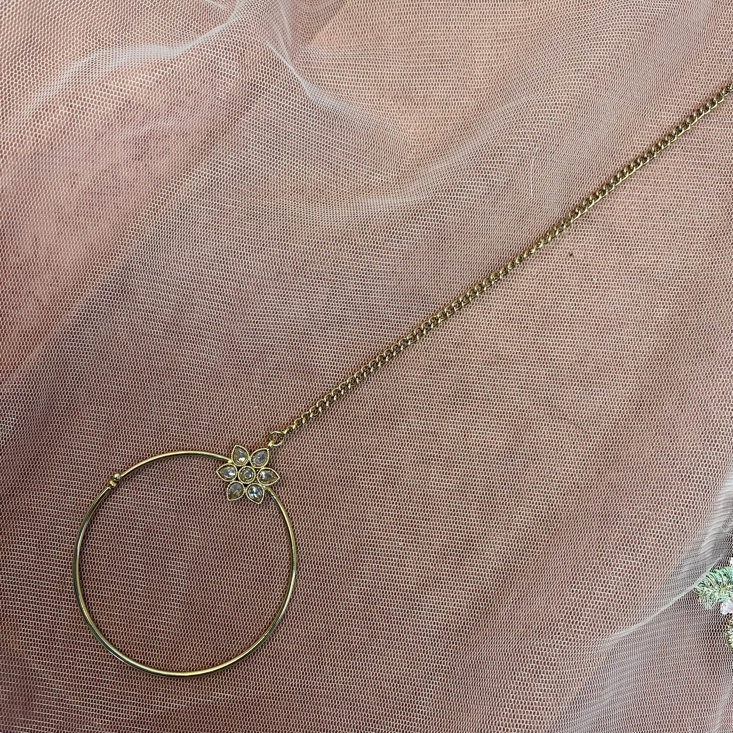 Non-Piercing Nose Ring - Champagne (left)/ Fashion Jewellery/ Gift for Women/Indian/Pakistani style/Nath /Indian Nose Jewellery