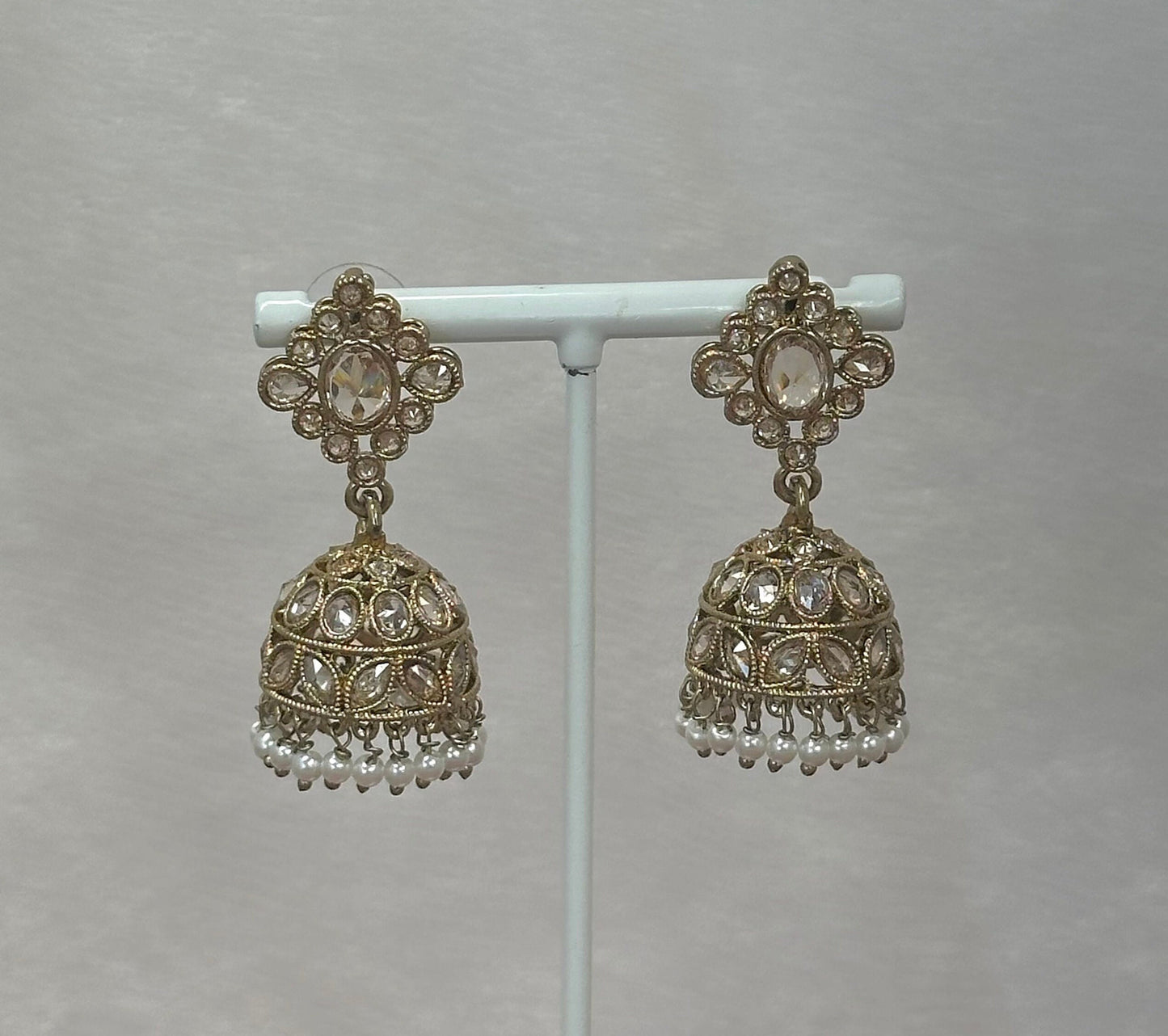 Small Jhumka Earrings - Clear
