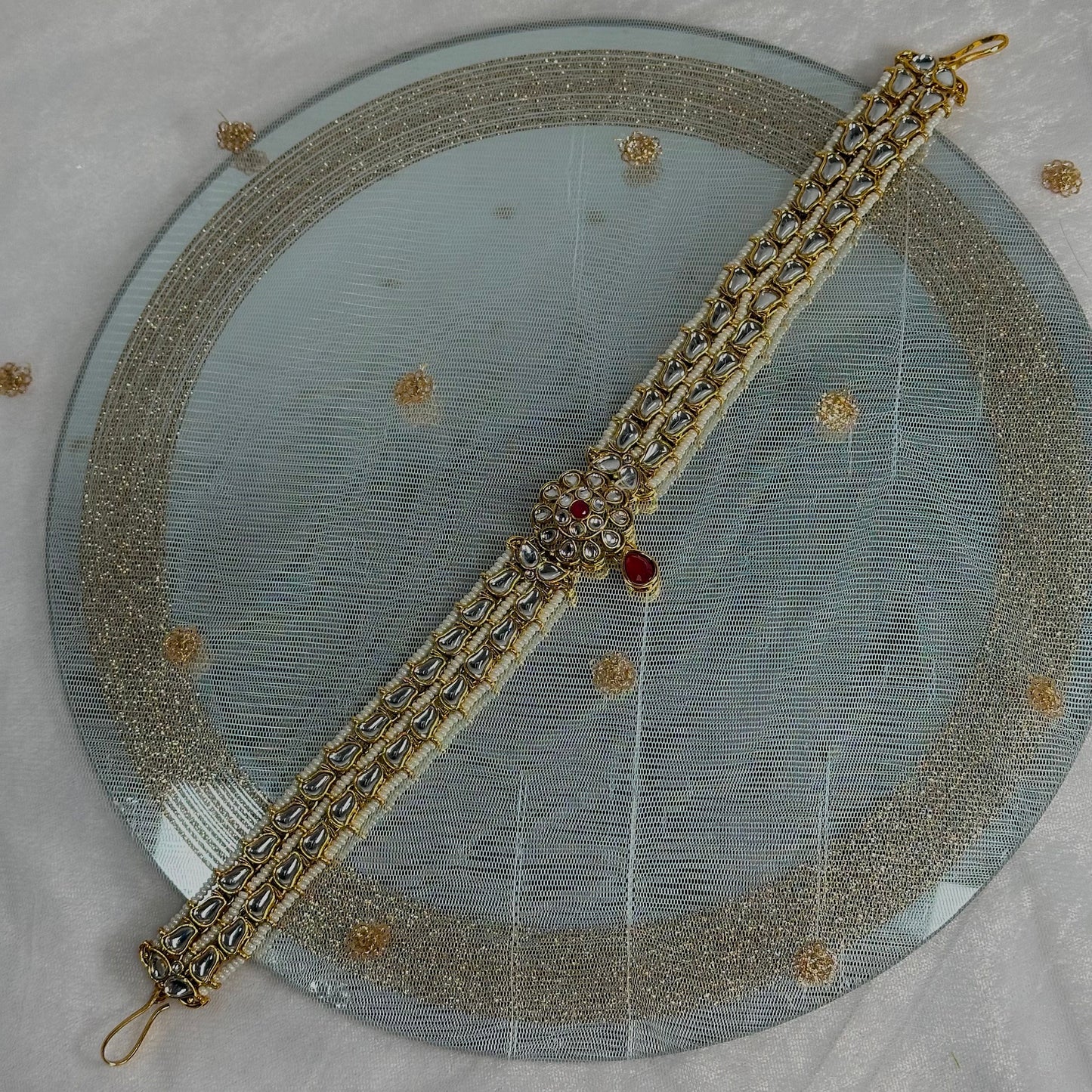 Kundan Headband /Indian/Pakistani/Fashion Jewellery/ Bridal Forehead Jewellery Headpiece/Bollywood /phoolpatti