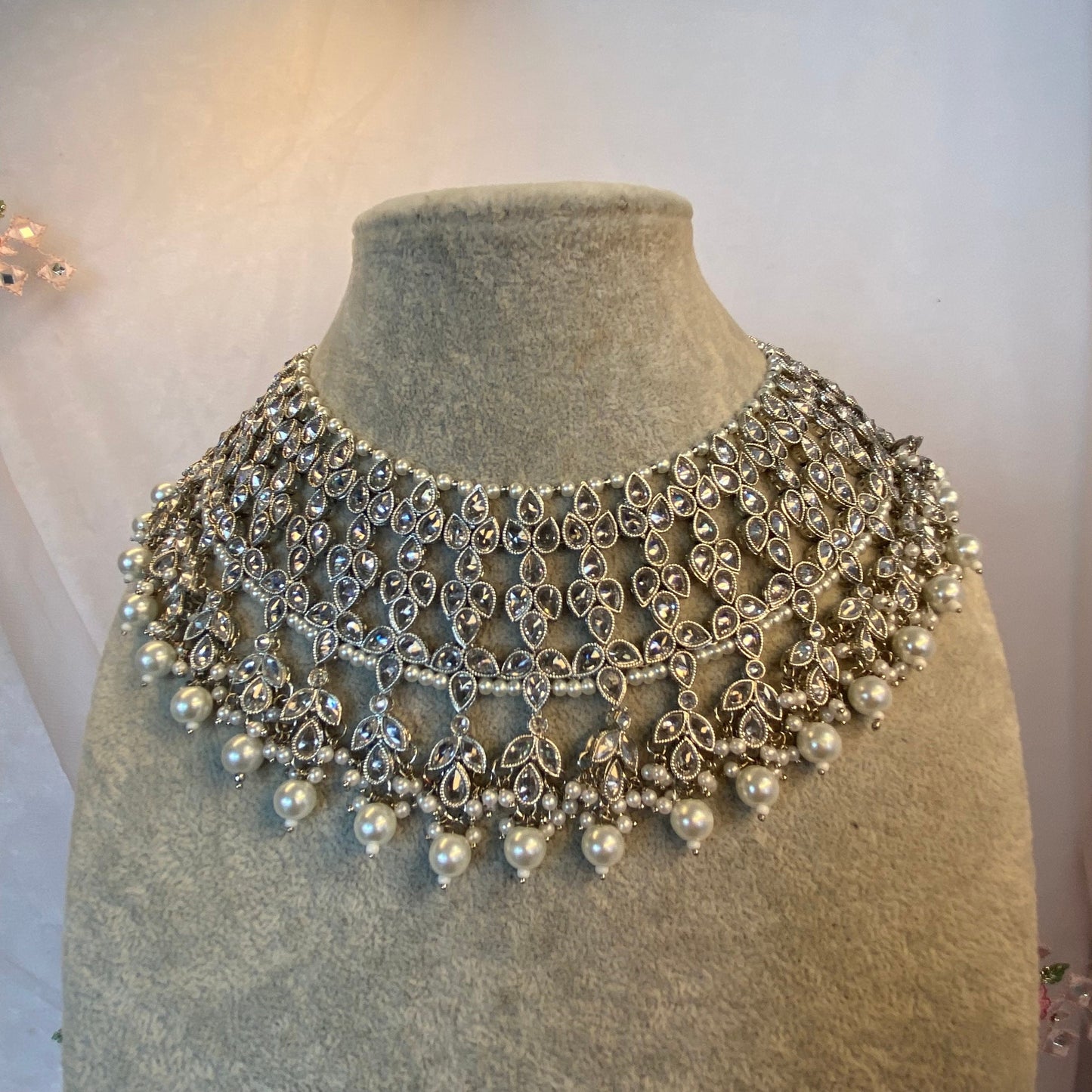Silver Bridal Necklace
