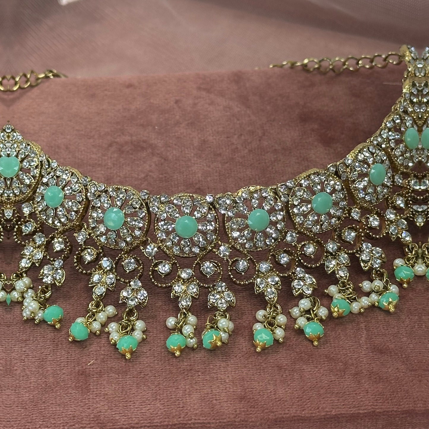 Crystal Choker Set - Mint