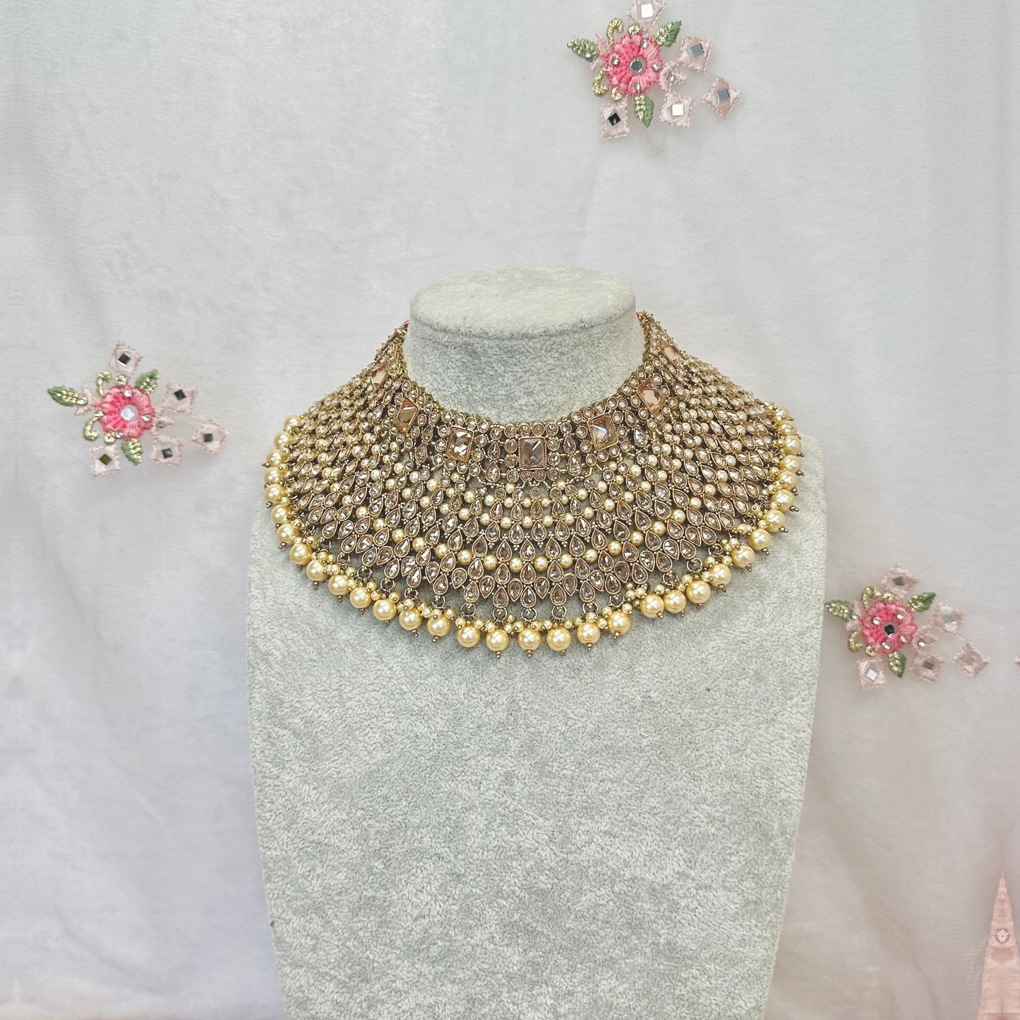 Champagne Bridal Choker/ Unique Style/ Indian/ Pakistani/Fashion Jewellery/ Gift for Women