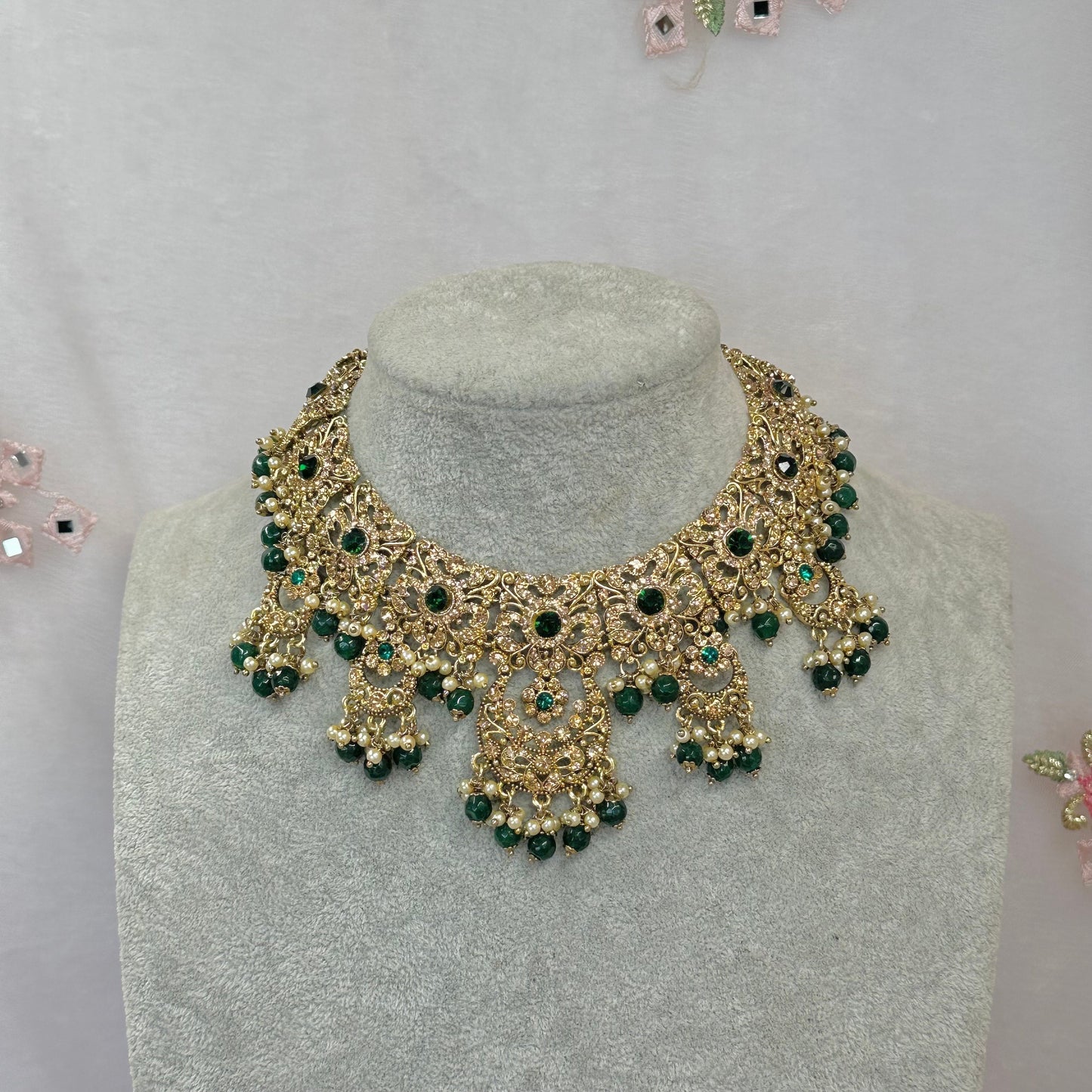 Green Bridal Necklace