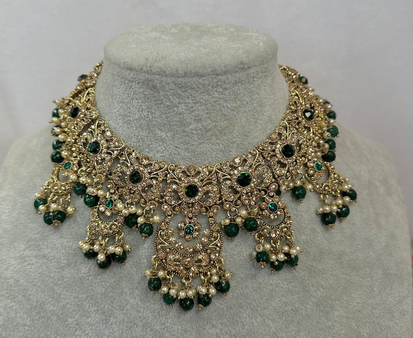 Green Bridal Necklace