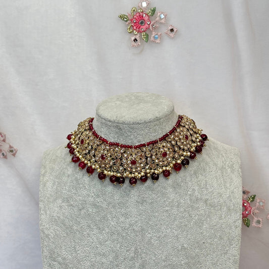 Maroon/Champagne Choker