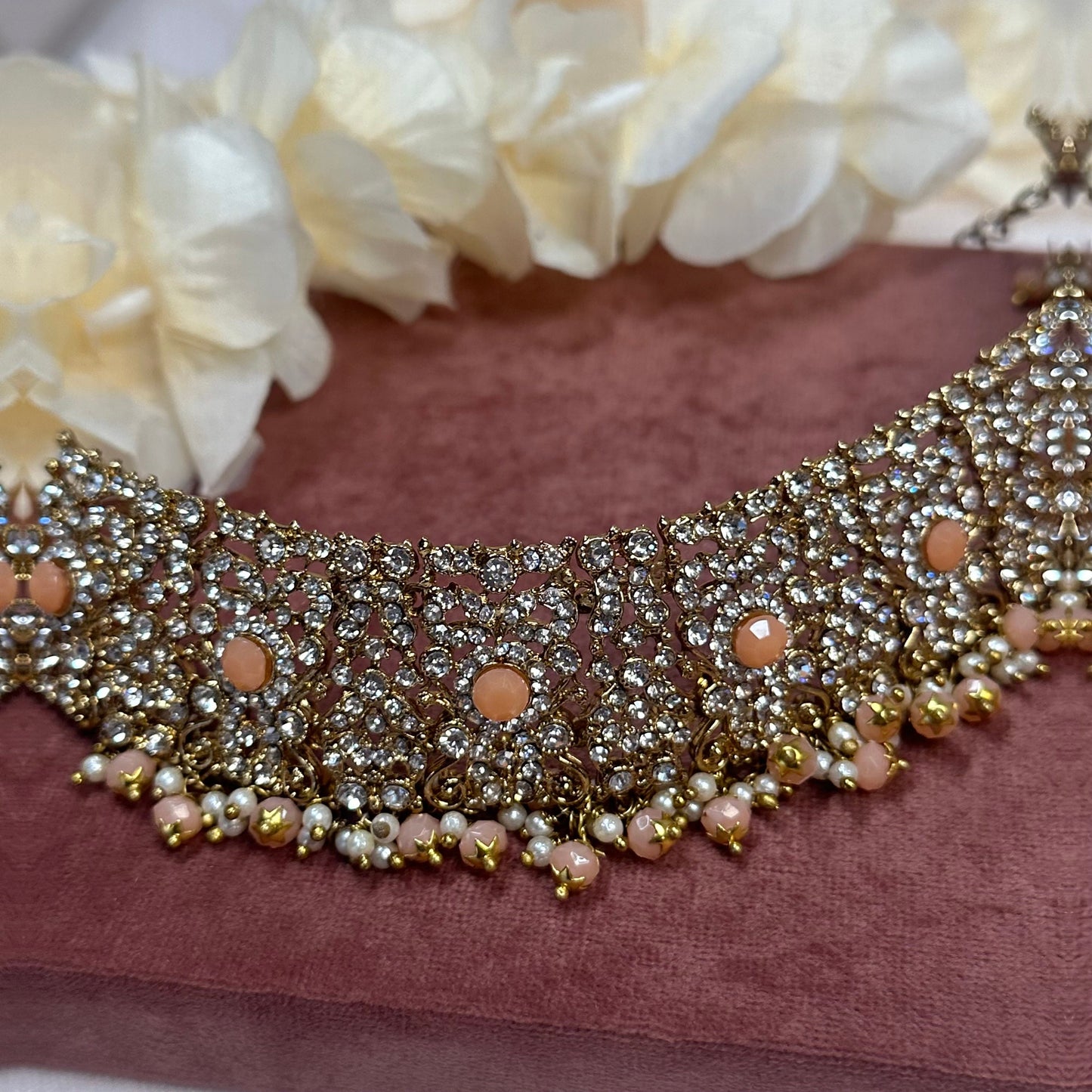 Crystal Choker - Peach