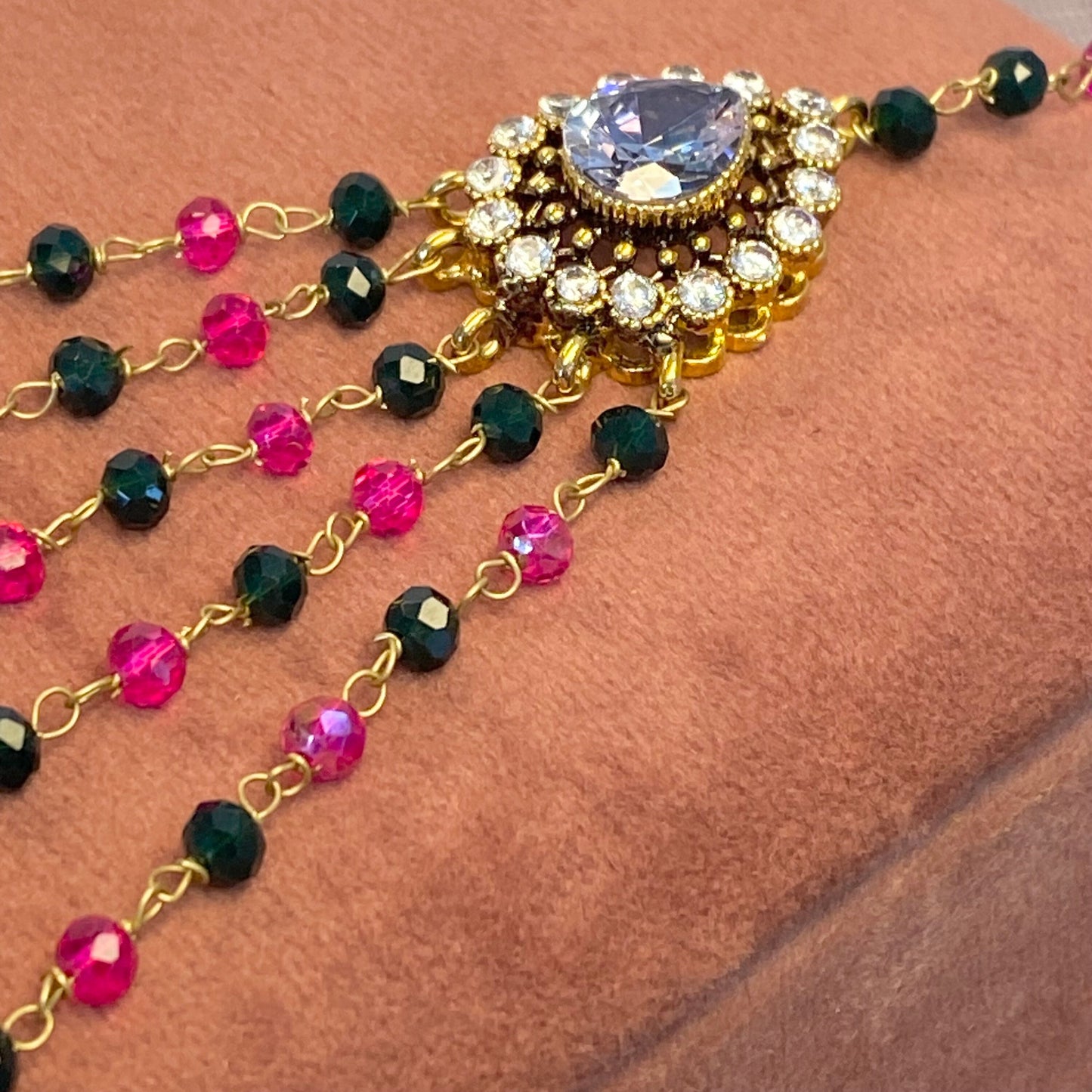 Mulitcolour/Mehendi Jhumar (Side Head Piece)/ Passa/ Indian/ Pakistani Style/Headpieces