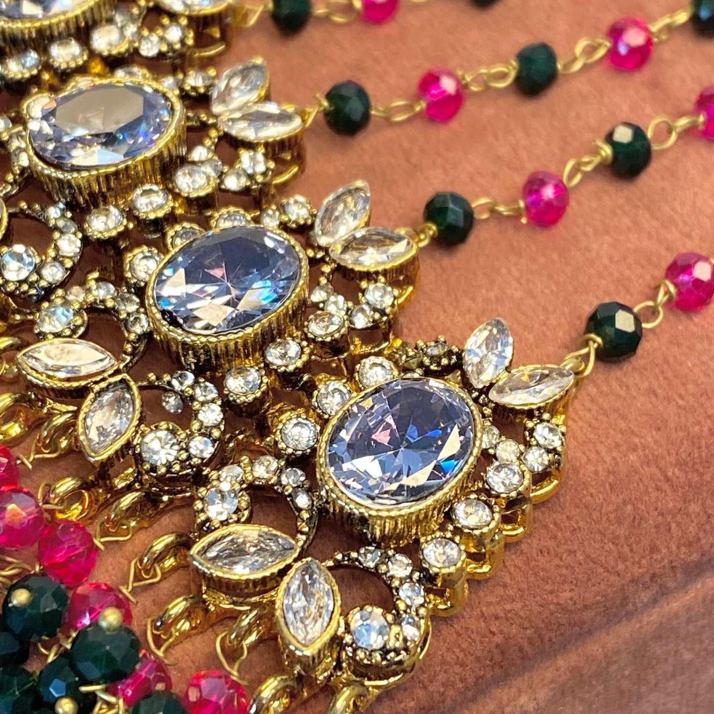 Mulitcolour/Mehendi Jhumar (Side Head Piece)/ Passa/ Indian/ Pakistani Style/Headpieces