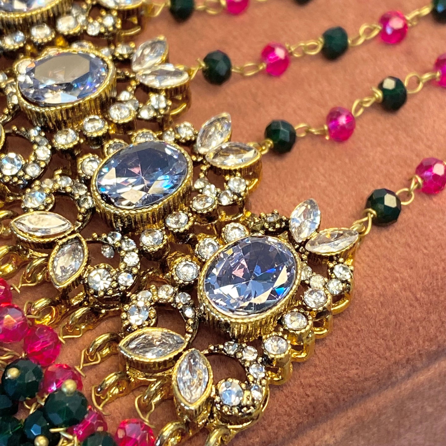 Mulitcolour/Mehendi Jhumar (Side Head Piece)/ Passa/ Indian/ Pakistani Style/Headpieces