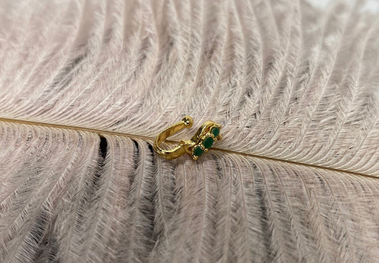 Non-Piercing Nose Ring - Green/ Fashion Jewellery/ Gift for Women/Indian/Pakistani style/Nath /Indian Nose Jewellery