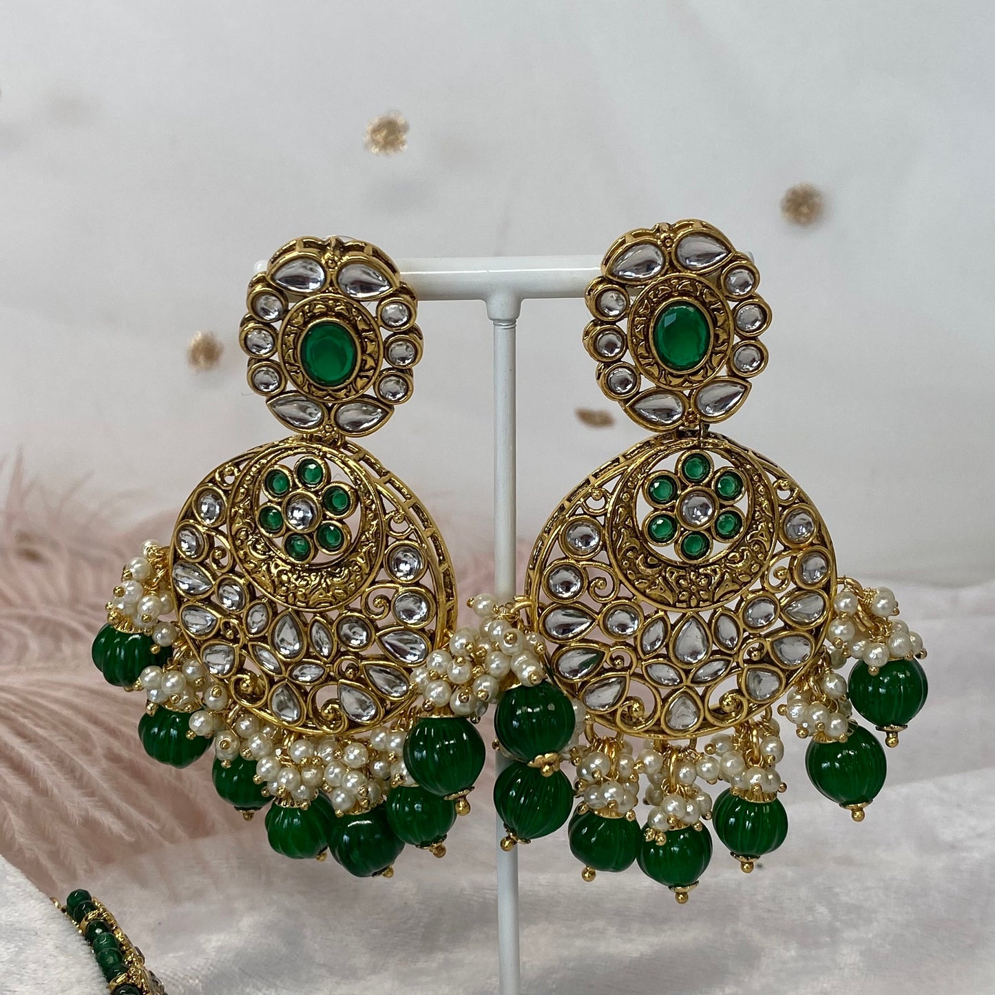 Faux Kundan Choker Set Earring/ Tikka/ Tikli/ Indian/ Pakistani/Fashion Jewellery/ Gift for Women/betterphoto