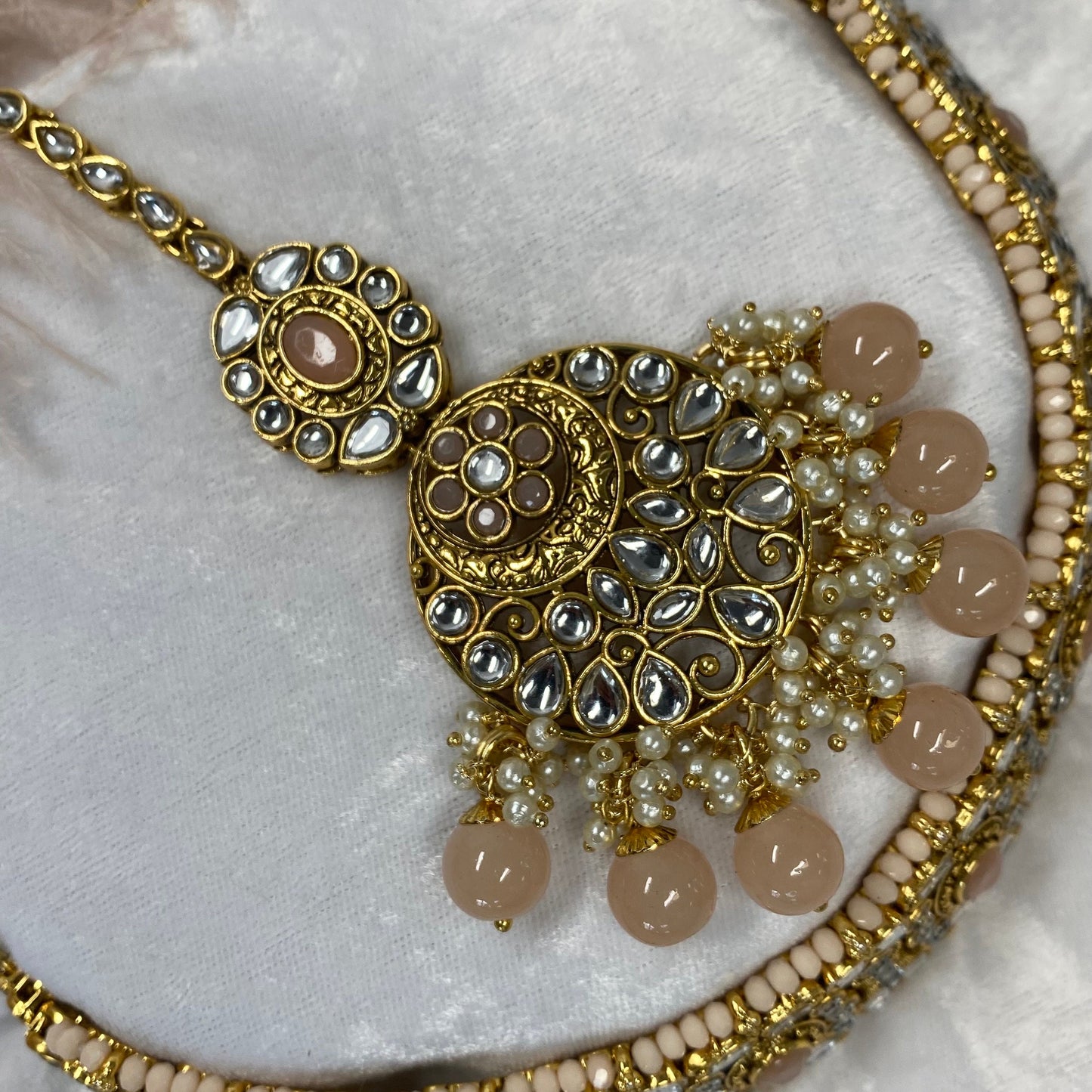 Faux Kundan Choker Set Earring/ Tikka/ Tikli/ Indian/ Pakistani/Fashion Jewellery/ Gift for Women/betterphoto