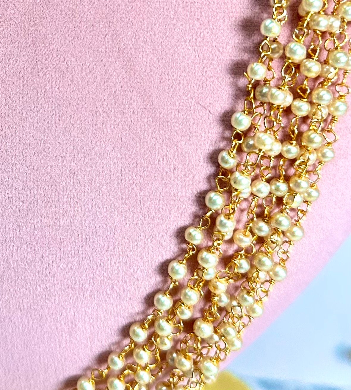 Long Bright Gold Necklace