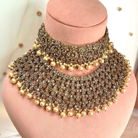 Antique Gold Double Necklace