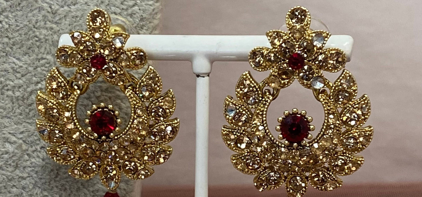 Maroon Bridal Mala Set (Slightly Imperfect)