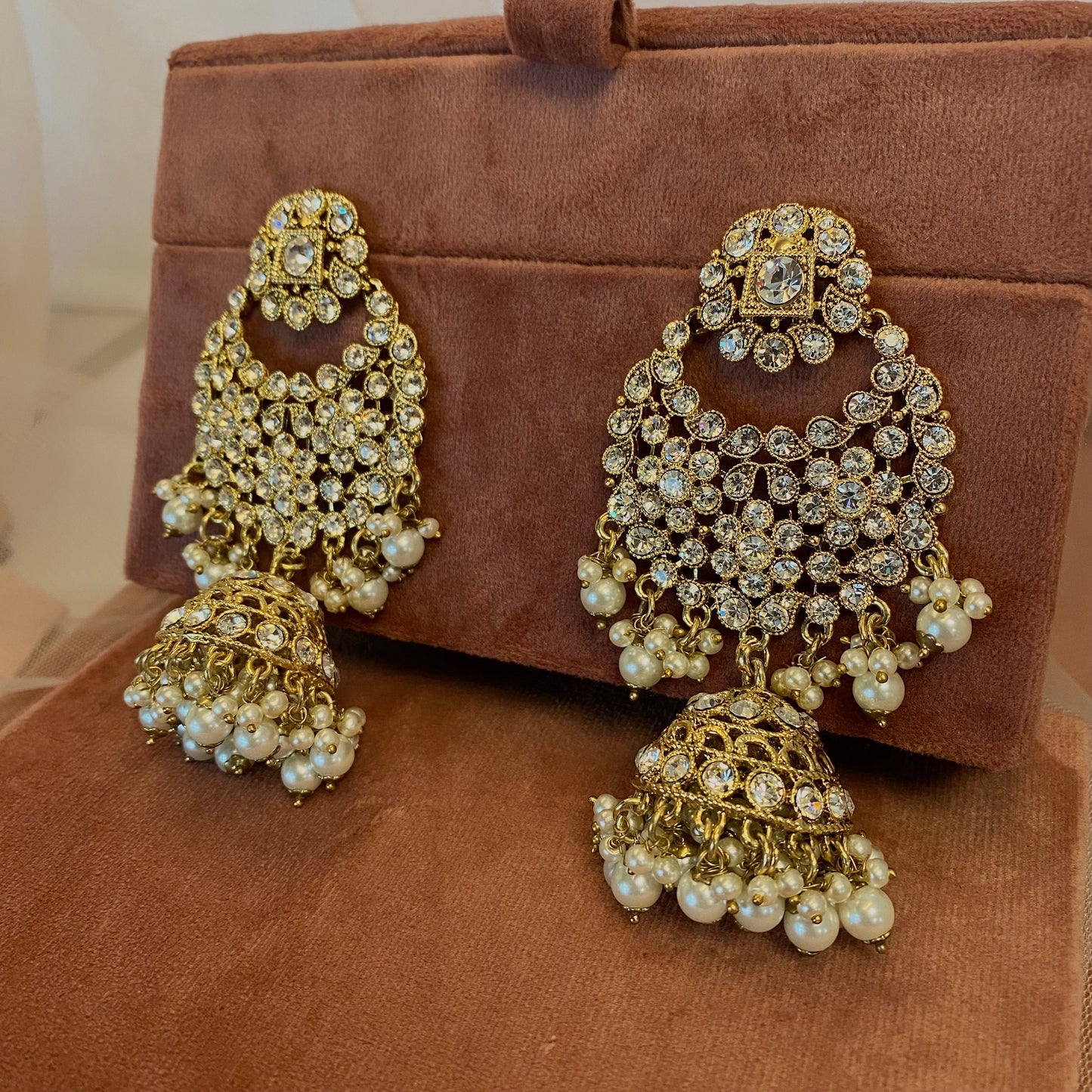 Large Earring with Jhumka