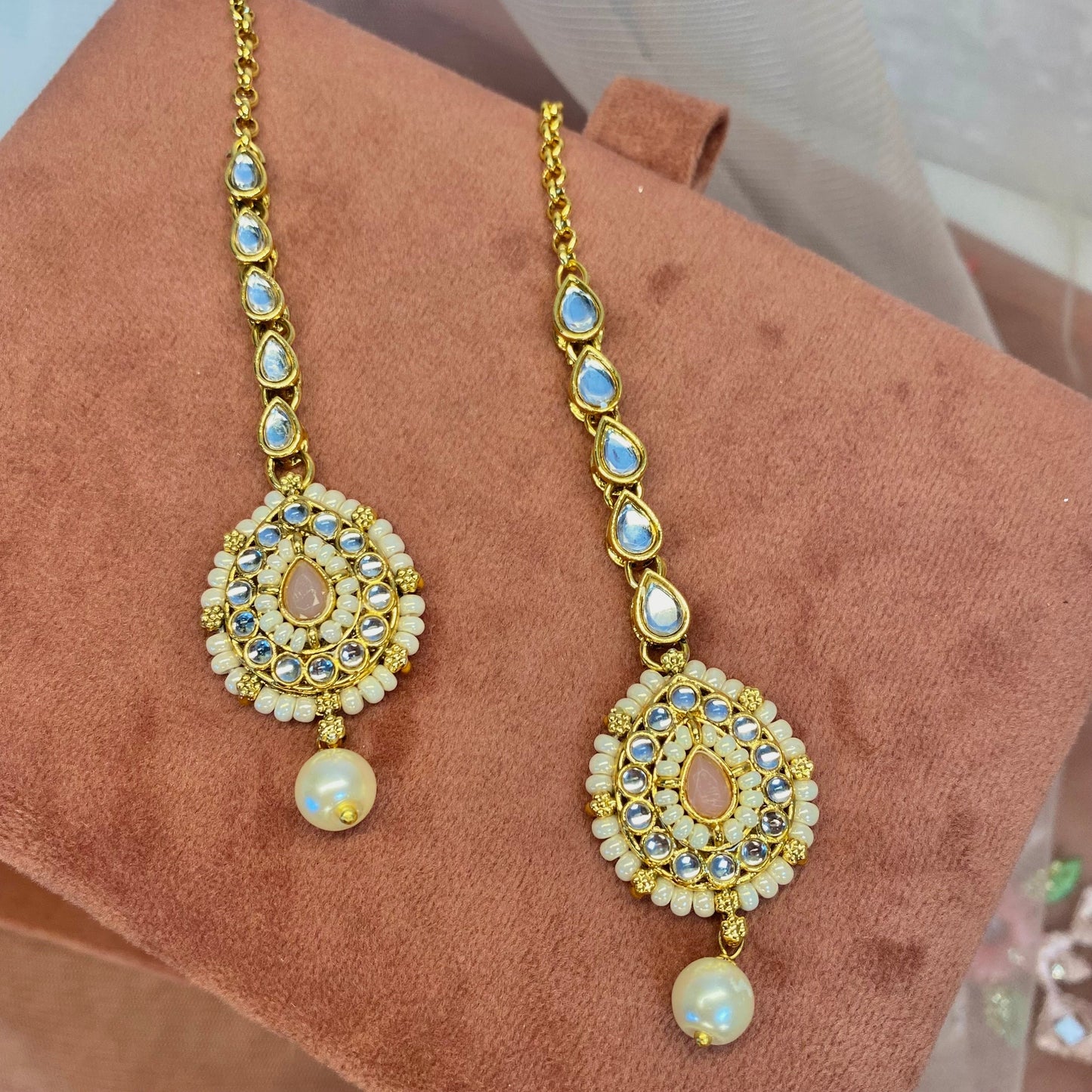 Faux Kundan Tikka/ Tikli/ Indian/ Pakistani Fashion Jewellery/Maang Tikkas