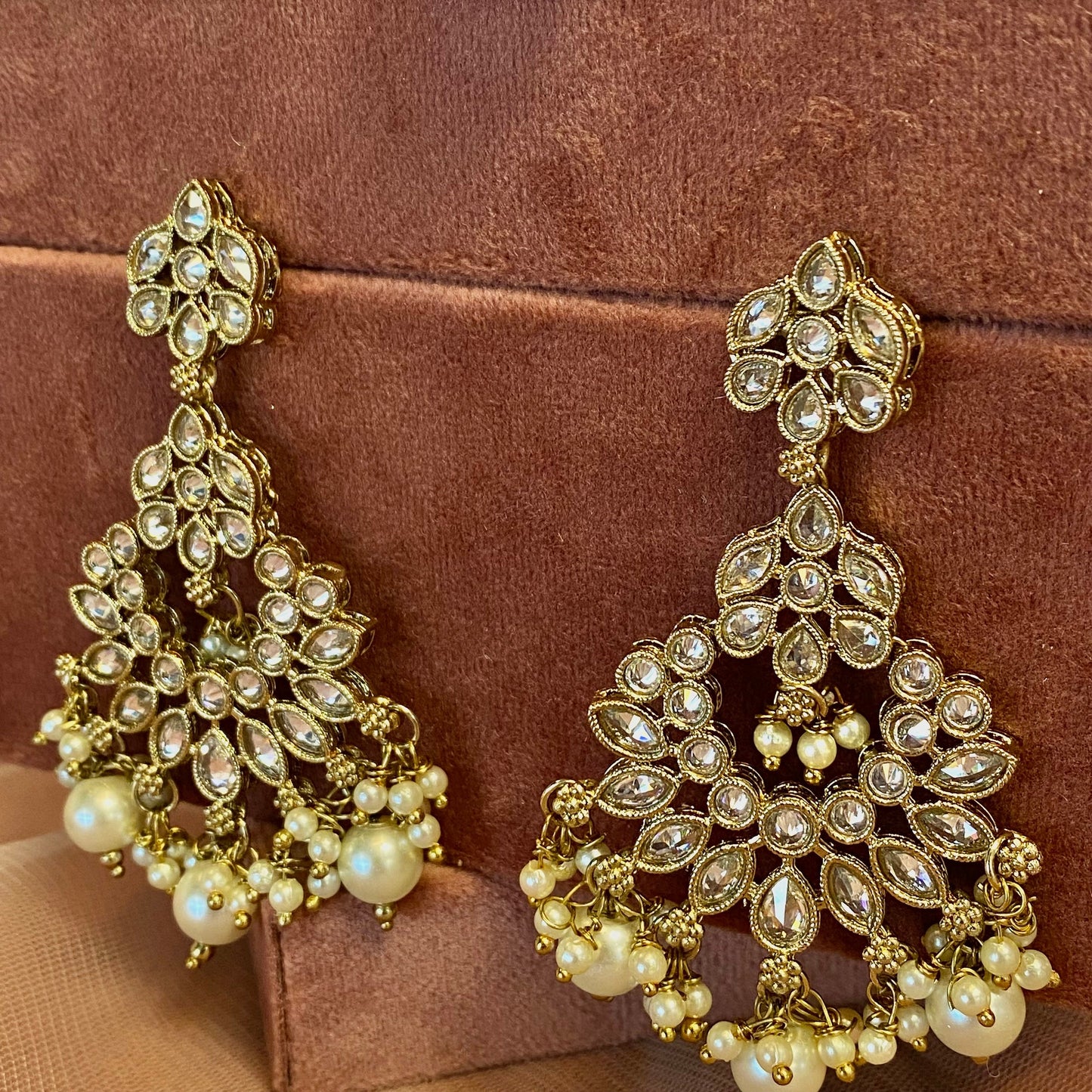 Large Earring - Clear/ Fashion Jewellery/ Gift for Women/Indian/Pakistani style