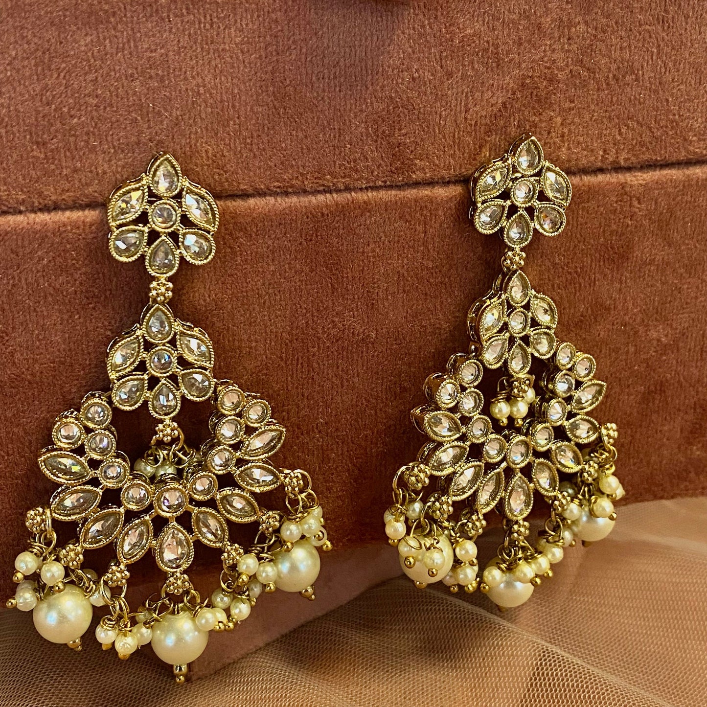 Large Earring - Clear/ Fashion Jewellery/ Gift for Women/Indian/Pakistani style