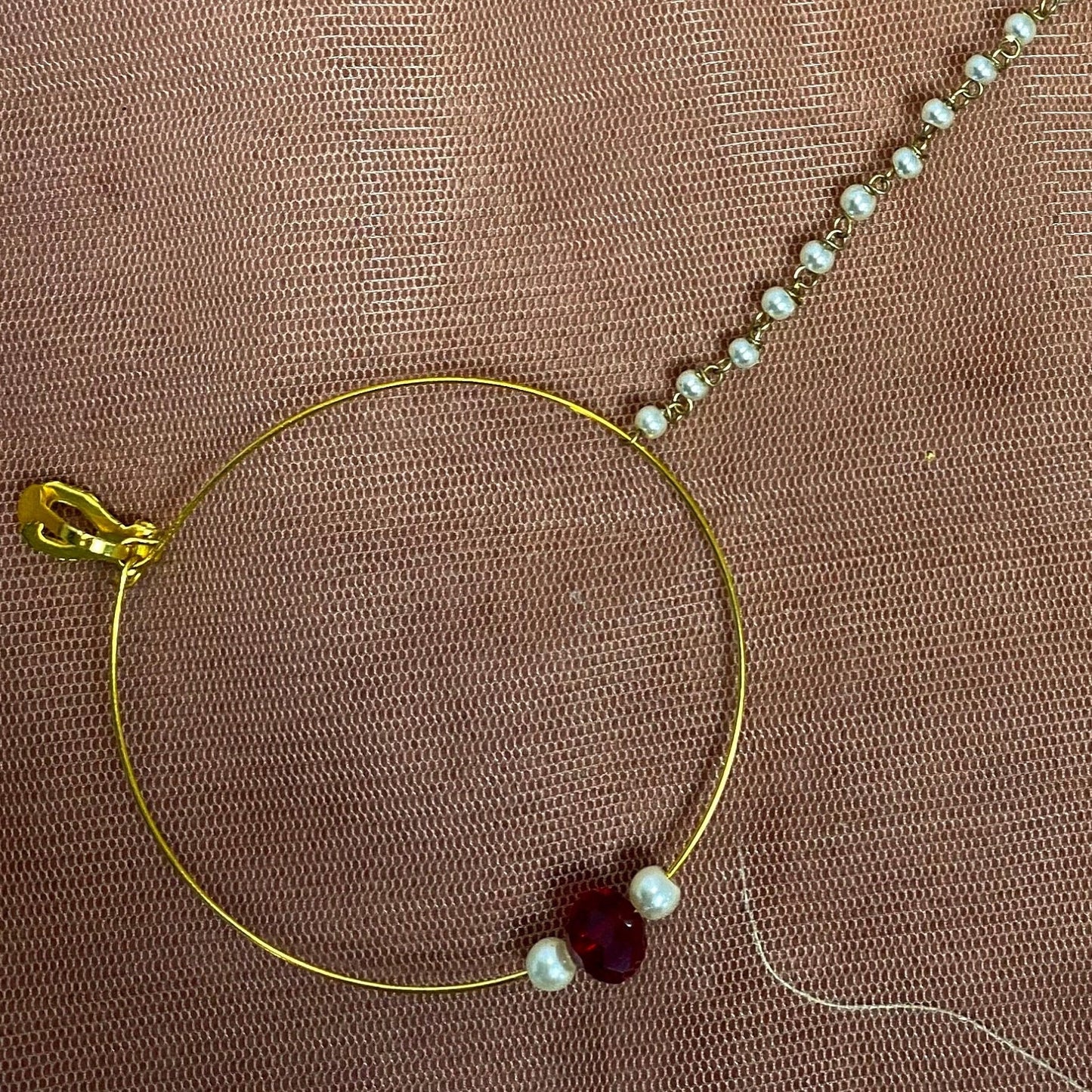 Clip on Nose Ring - Maroon