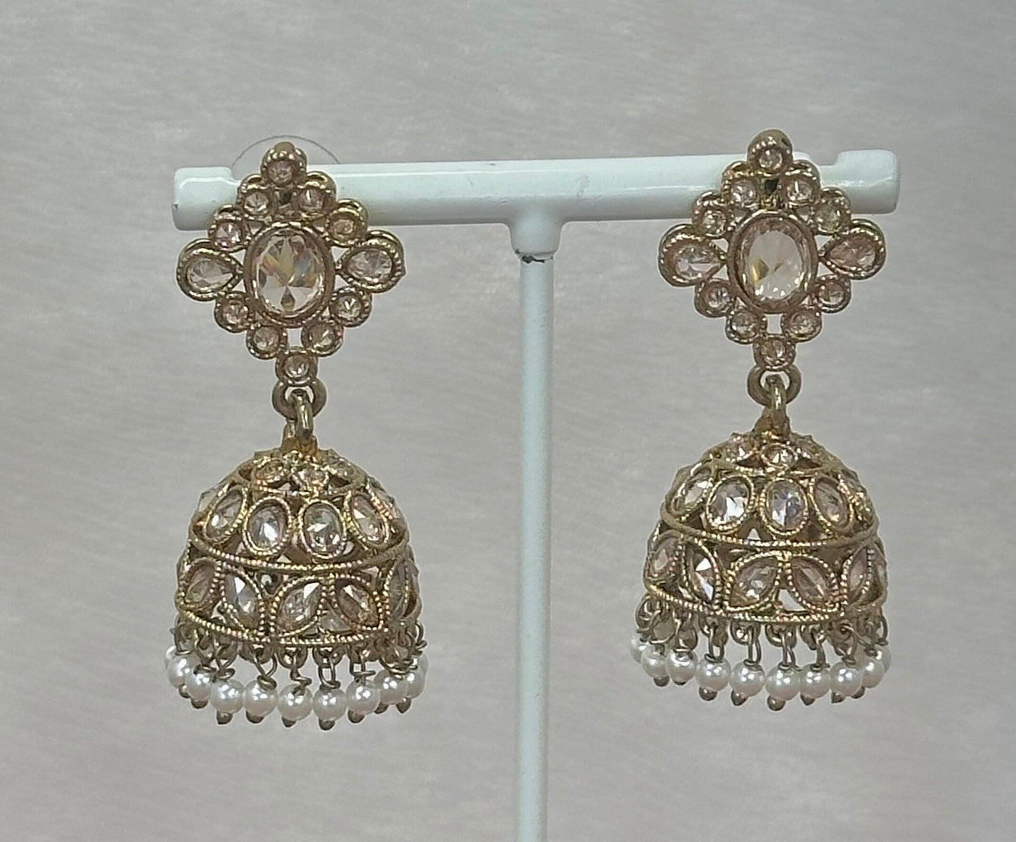 Small Jhumka Earrings - Clear